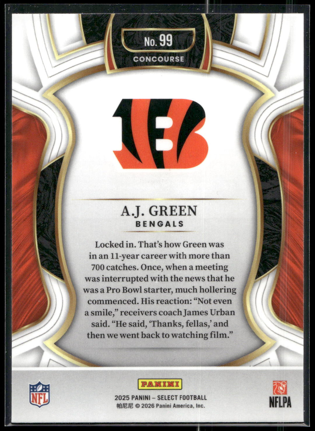 2025 Panini Select #99 A.J. Green