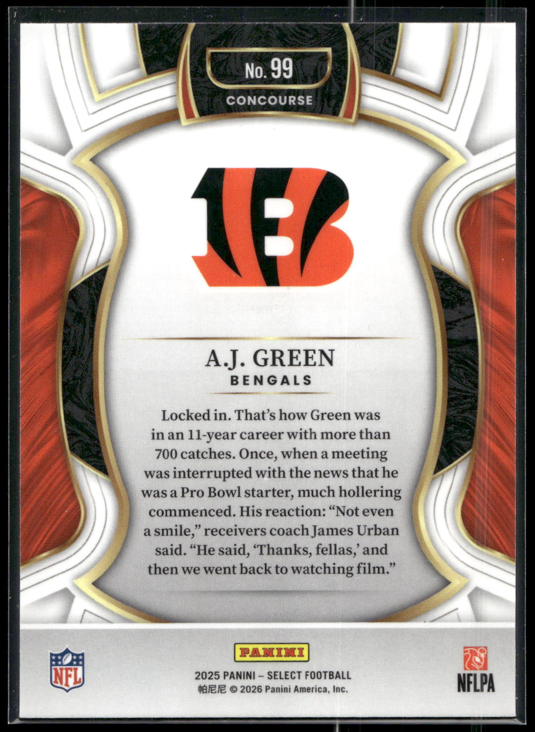 2025 Panini Select #99 A.J. Green