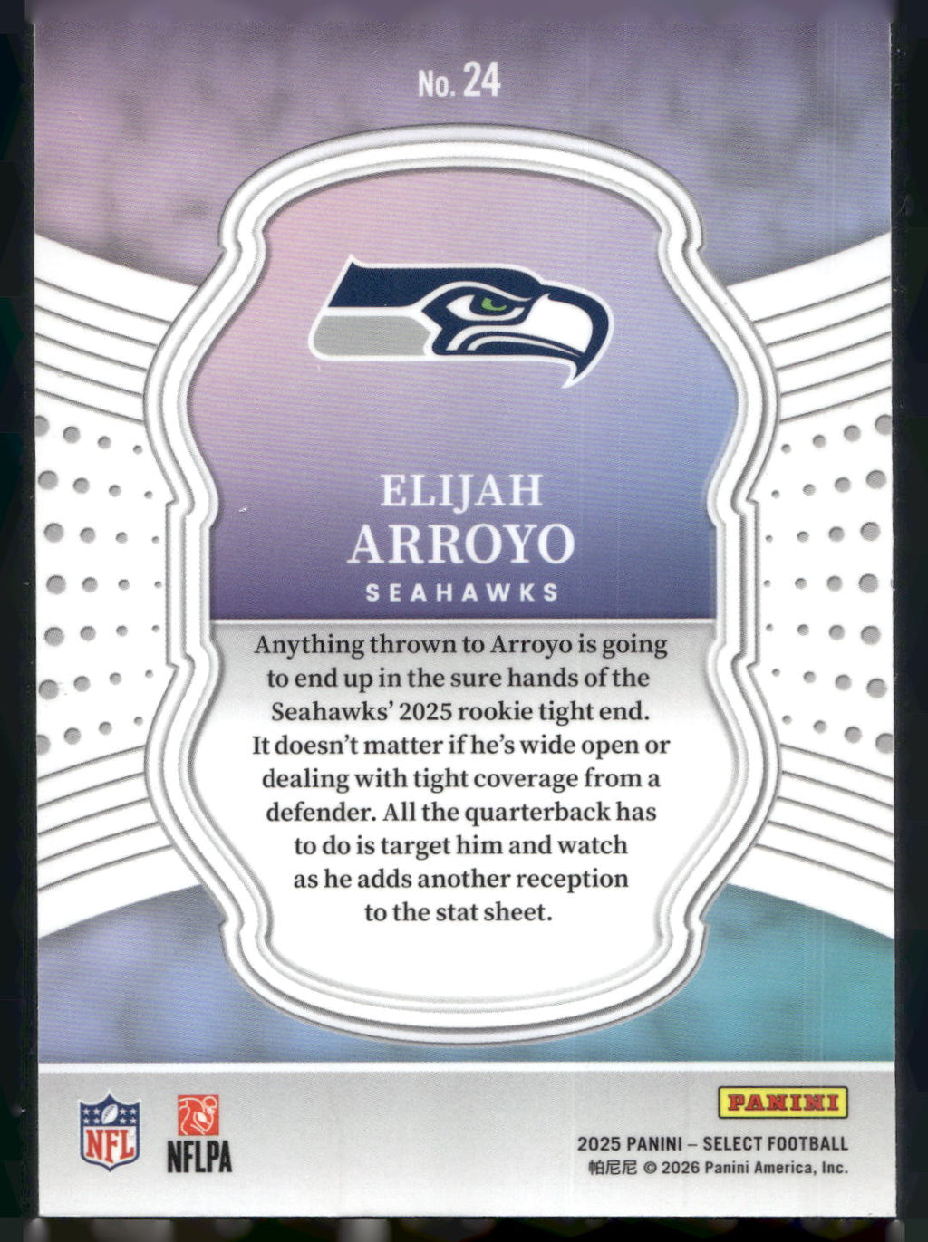 2025 Panini Select #24 Elijah Arroyo Select Certified Rookies