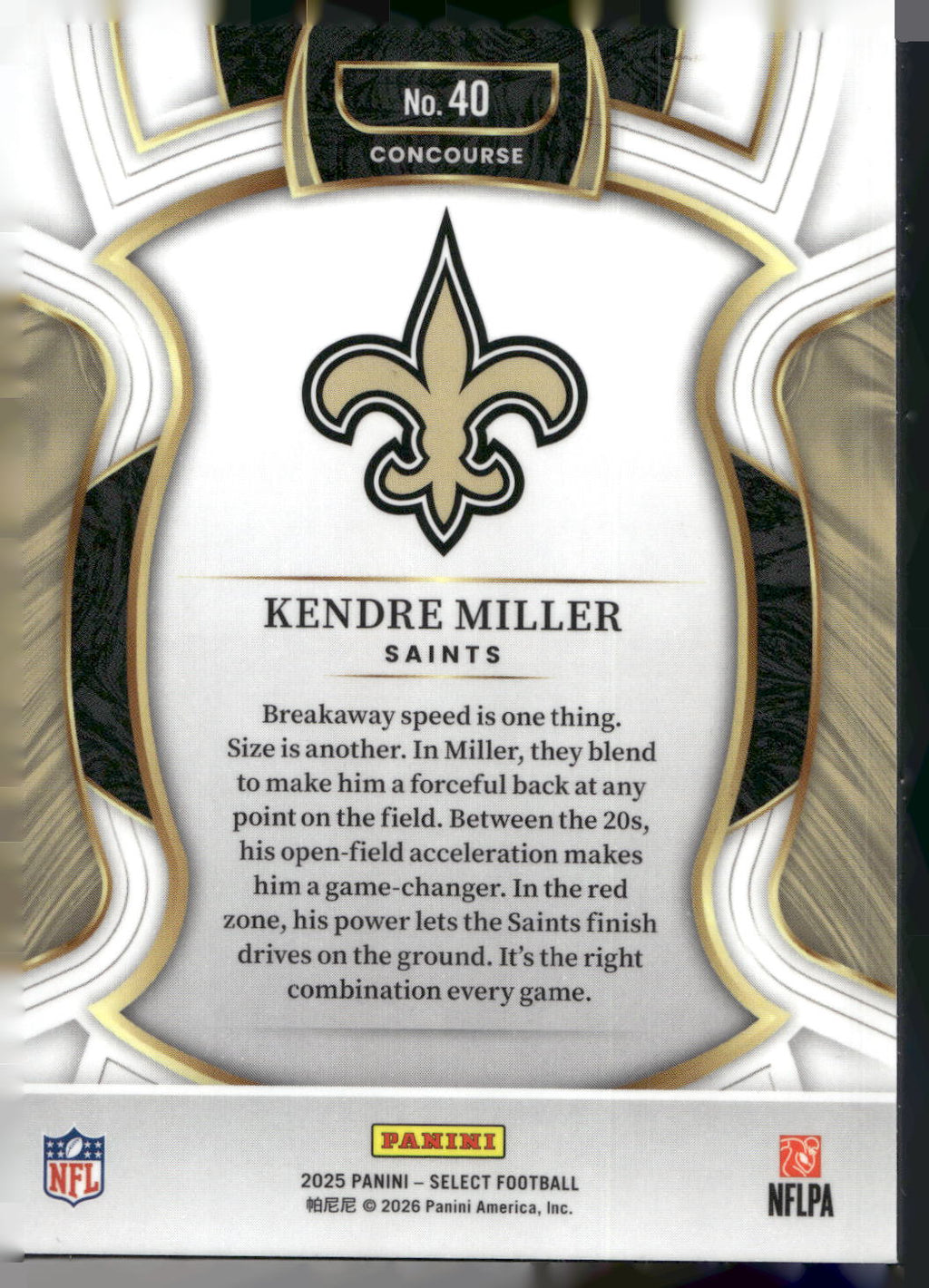 2025 Panini Select #40 Kendre Miller