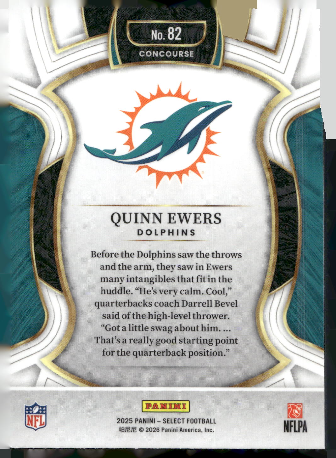 2025 Panini Select #82 Quinn Ewers