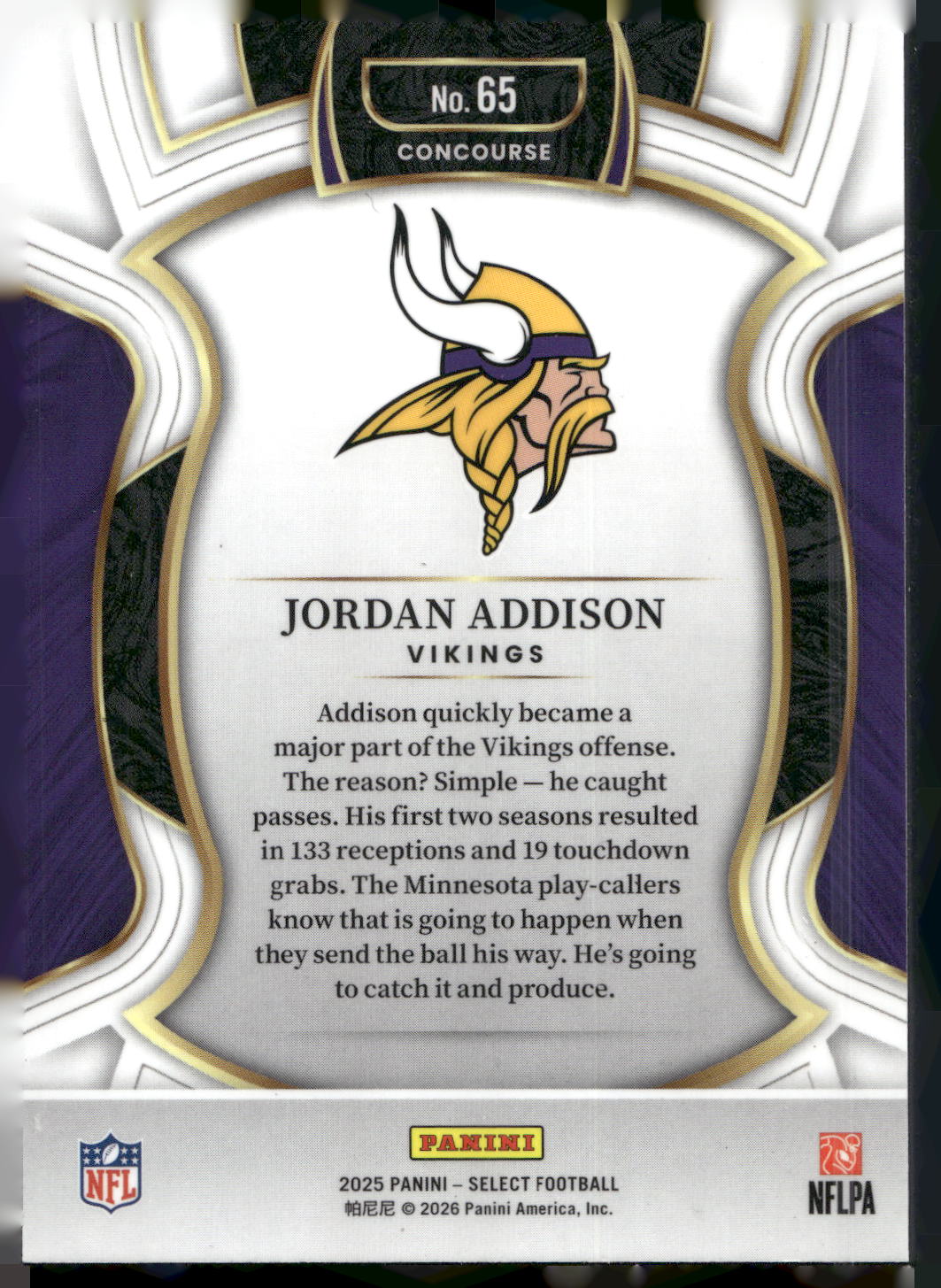 2025 Panini Select #65 Jordan Addison