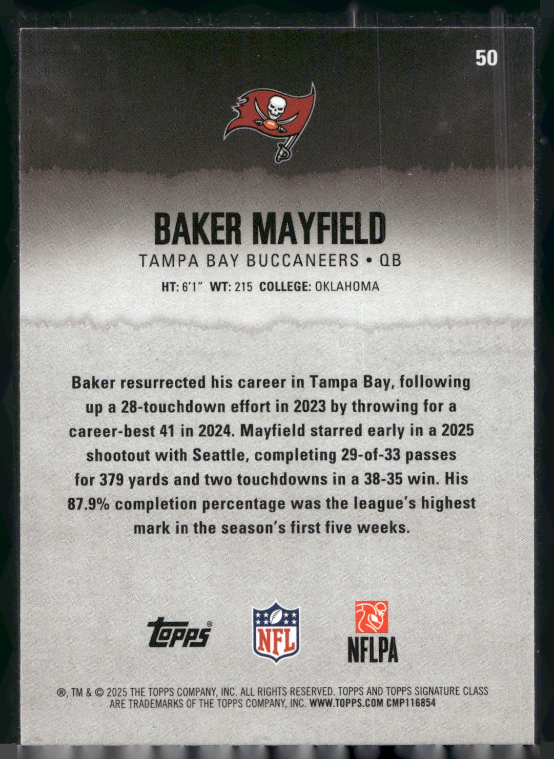 2025 Topps Signature Class #50 Baker Mayfield