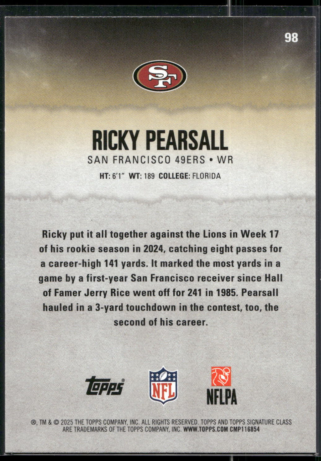 2025 Topps Signature Class #98 Ricky Pearsall