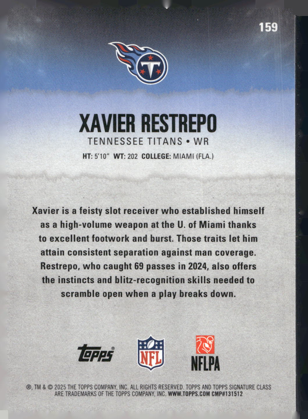2025 Topps Signature Class #159 Xavier Restrepo