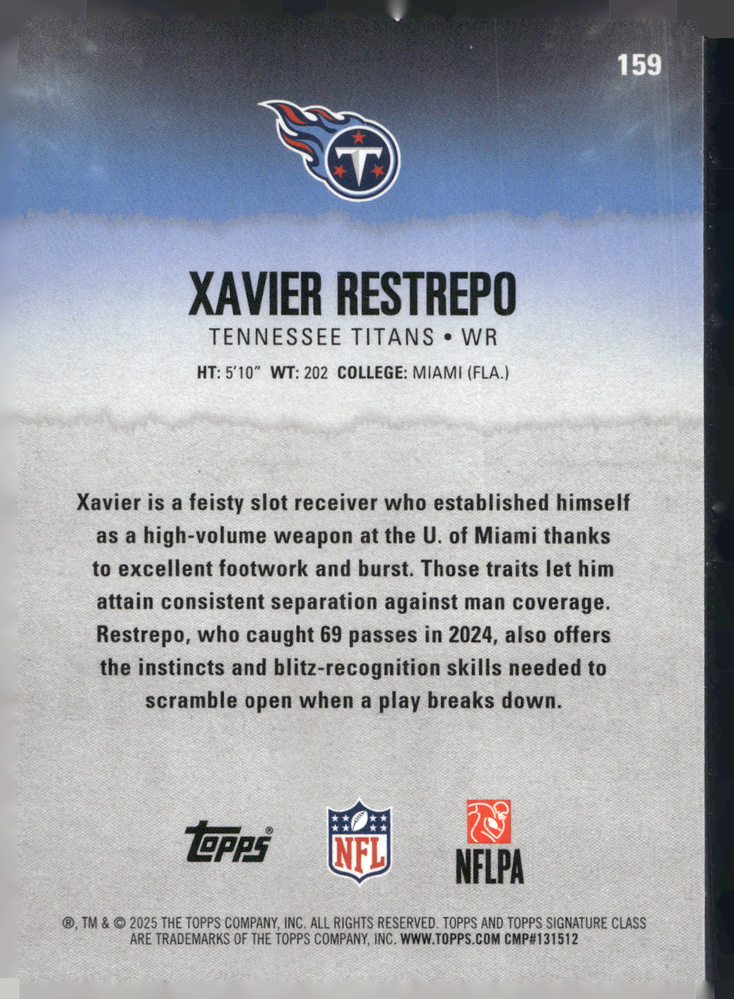 2025 Topps Signature Class #159 Xavier Restrepo
