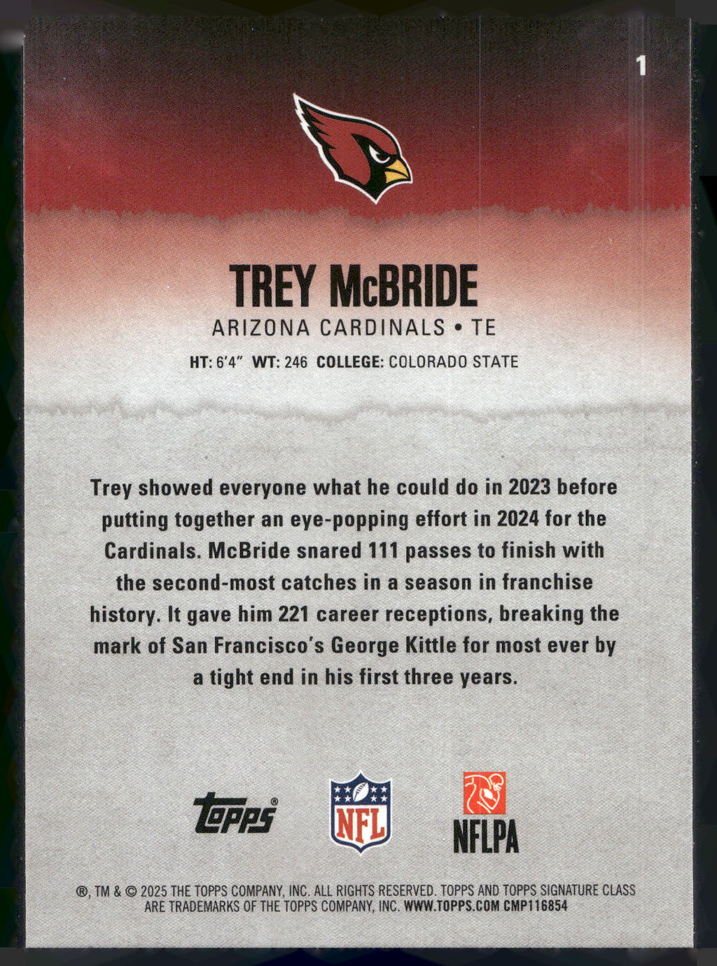 2025 Topps Signature Class #1 Trey McBride