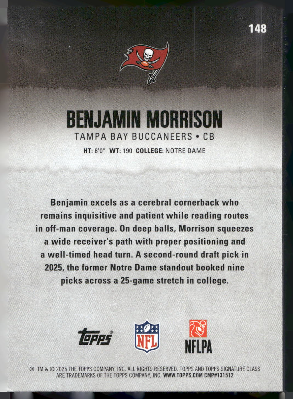 2025 Topps Signature Class #148 Benjamin Morrison