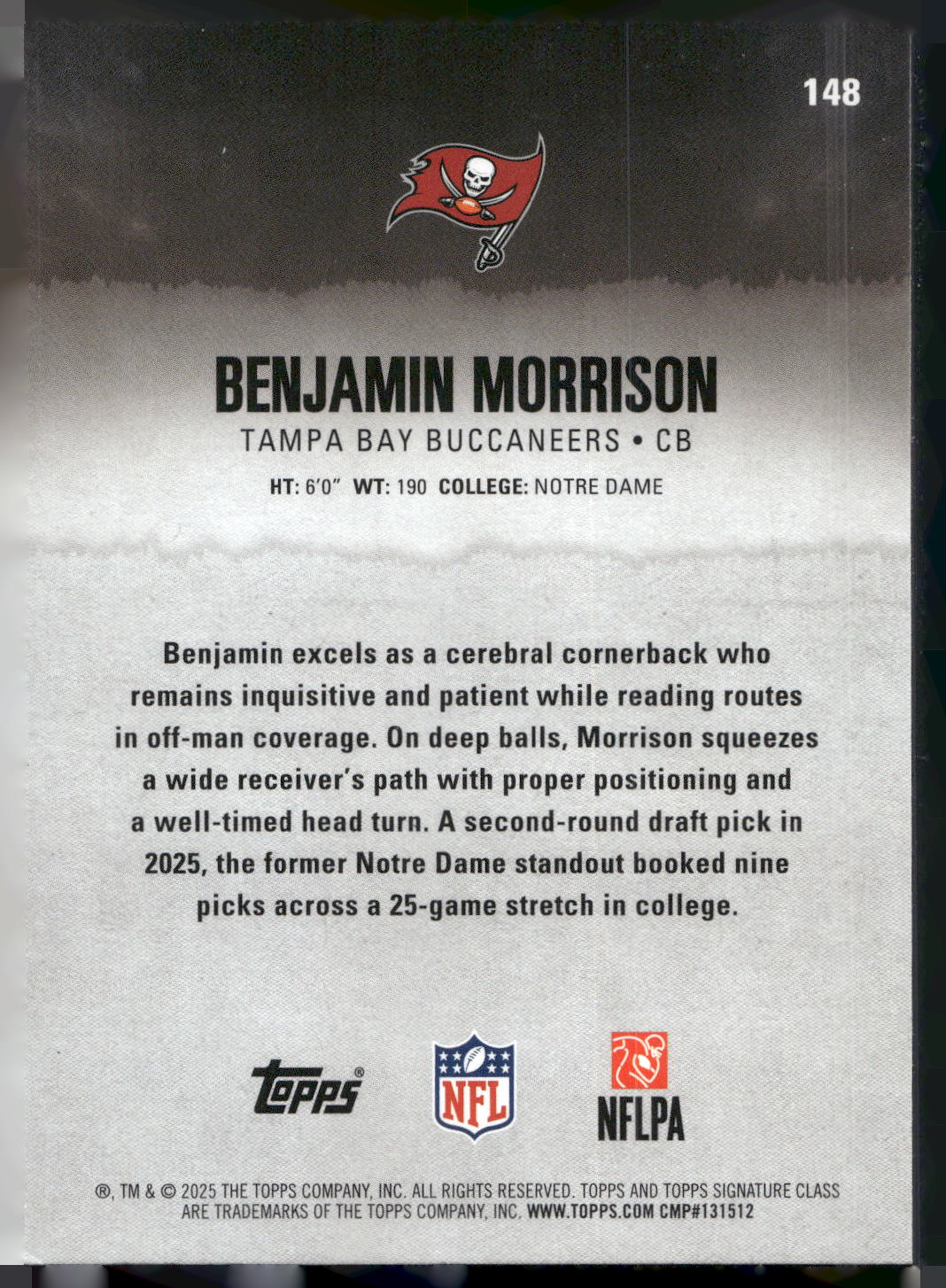 2025 Topps Signature Class #148 Benjamin Morrison