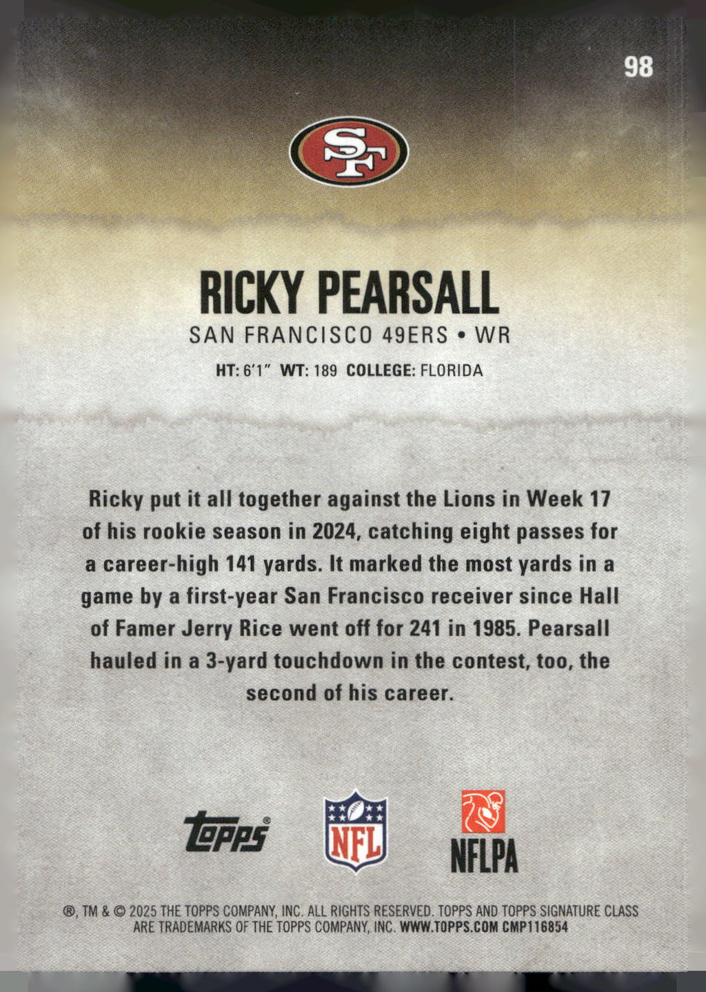 2025 Topps Signature Class #98 Ricky Pearsall