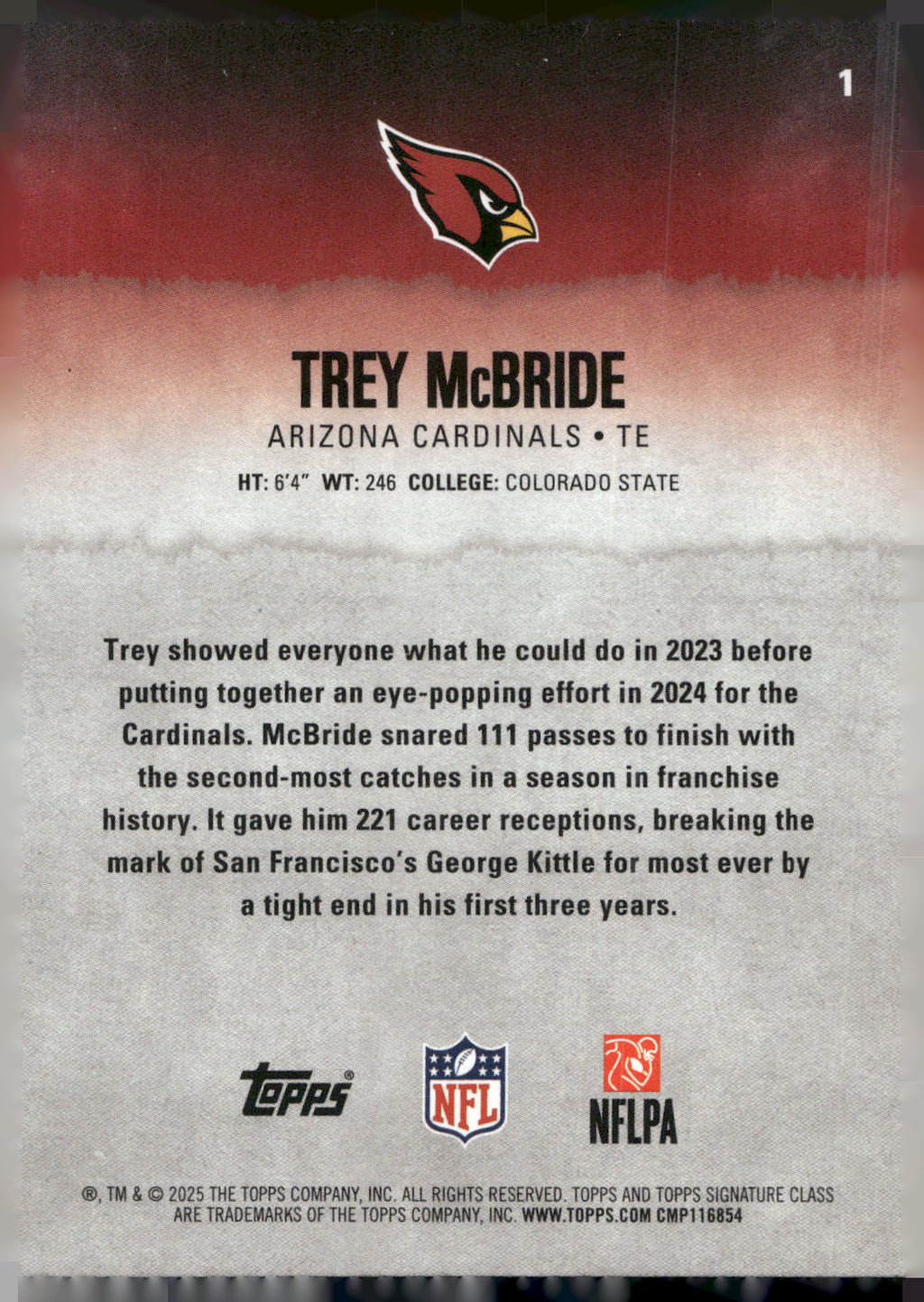 2025 Topps Signature Class #1 Trey McBride