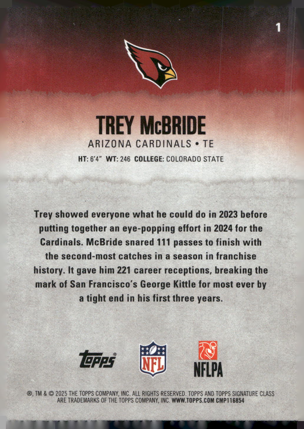 2025 Topps Signature Class #1 Trey McBride