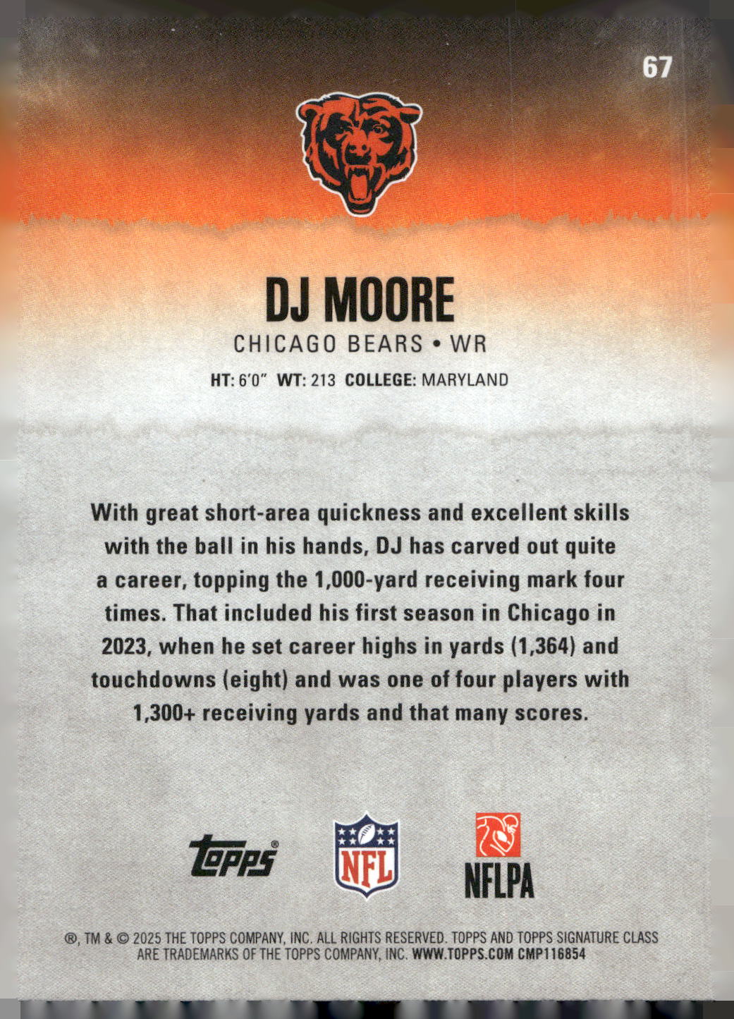2025 Topps Signature Class #67 DJ Moore