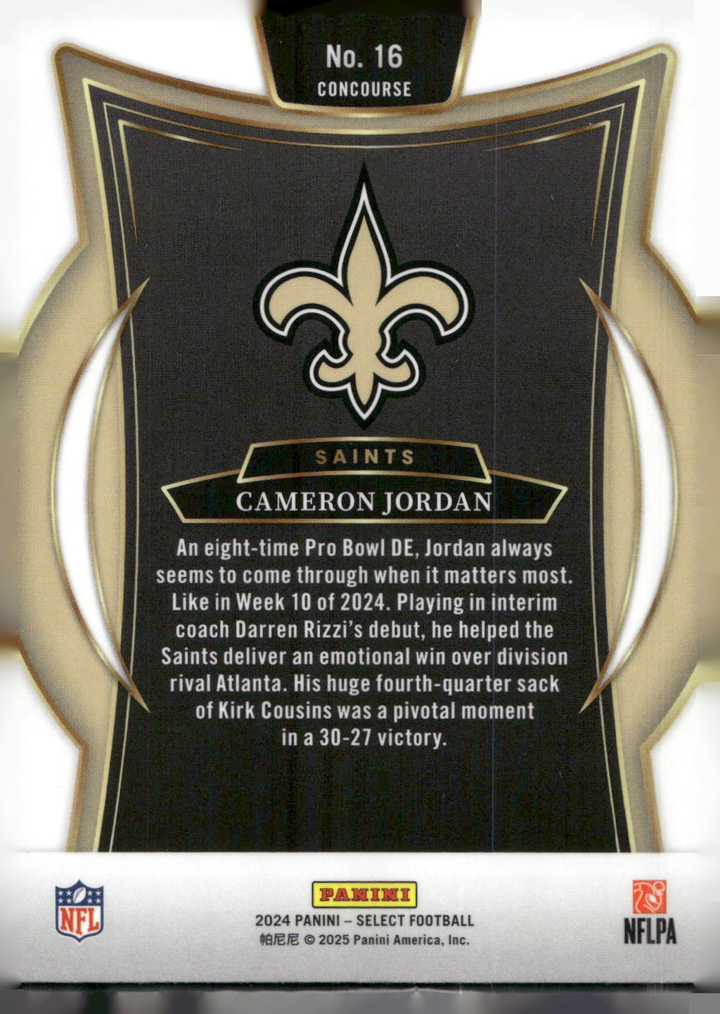 2024 Panini Select #16 Cameron Jordan