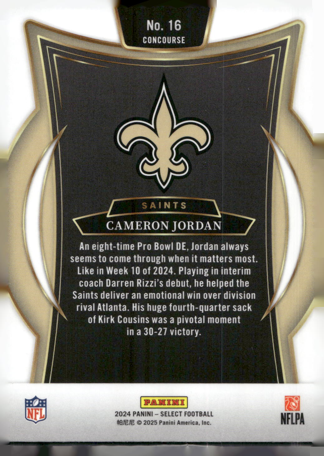 2024 Panini Select #16 Cameron Jordan