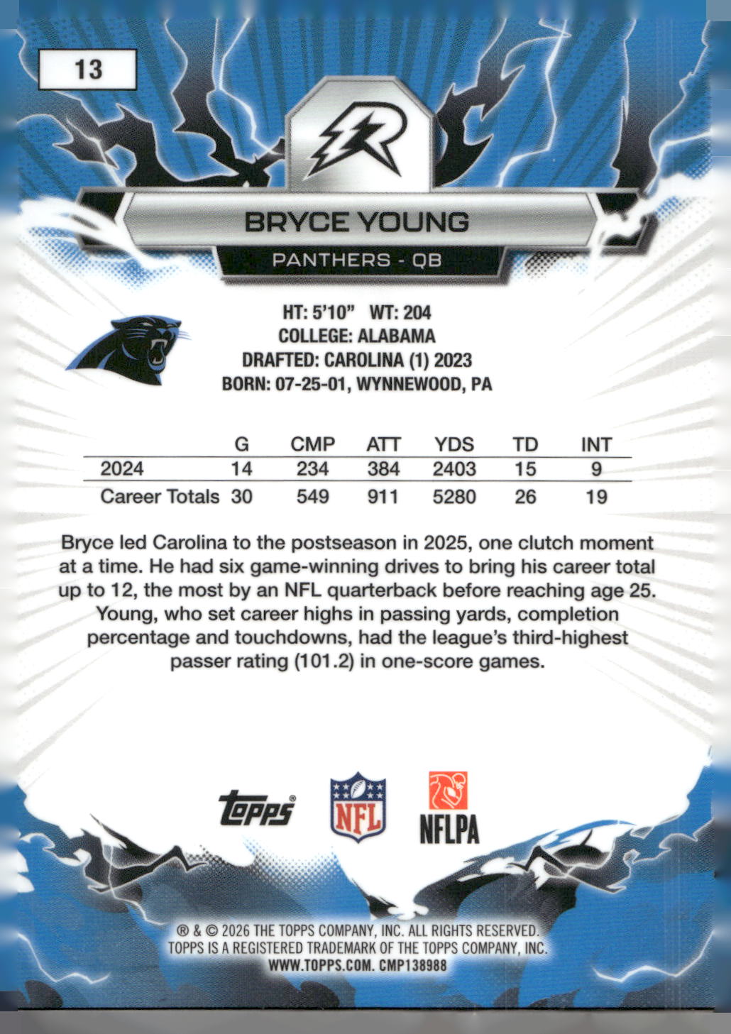 2025 Topps Resurgence #13 Bryce Young