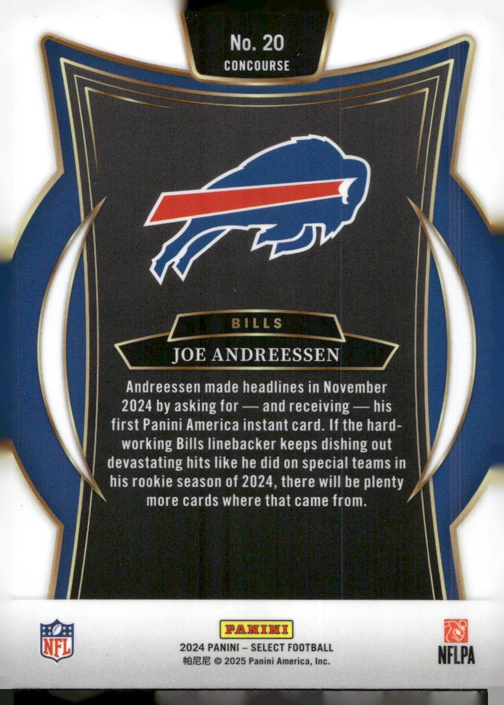 2024 Panini Select #20 Joe Andreessen