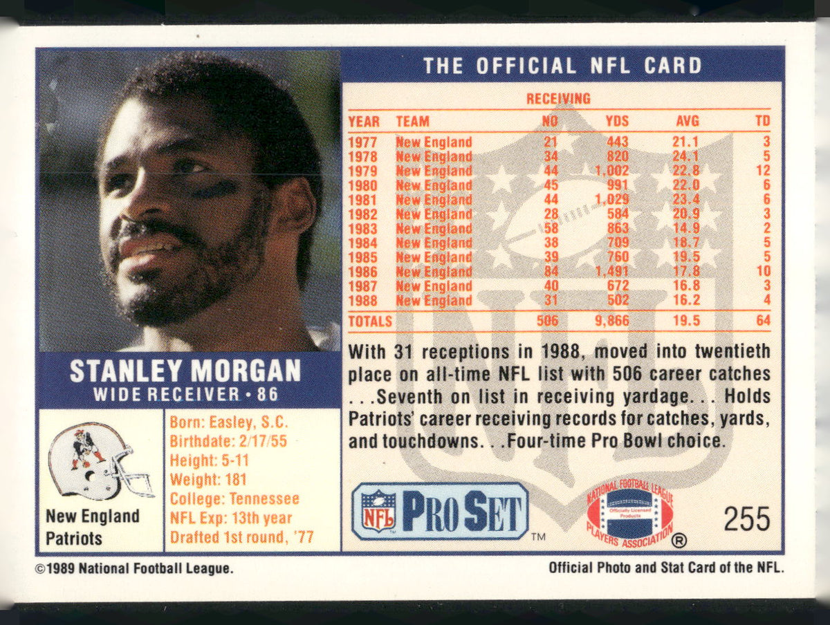 1989 Pro Set #255 Stanley Morgan