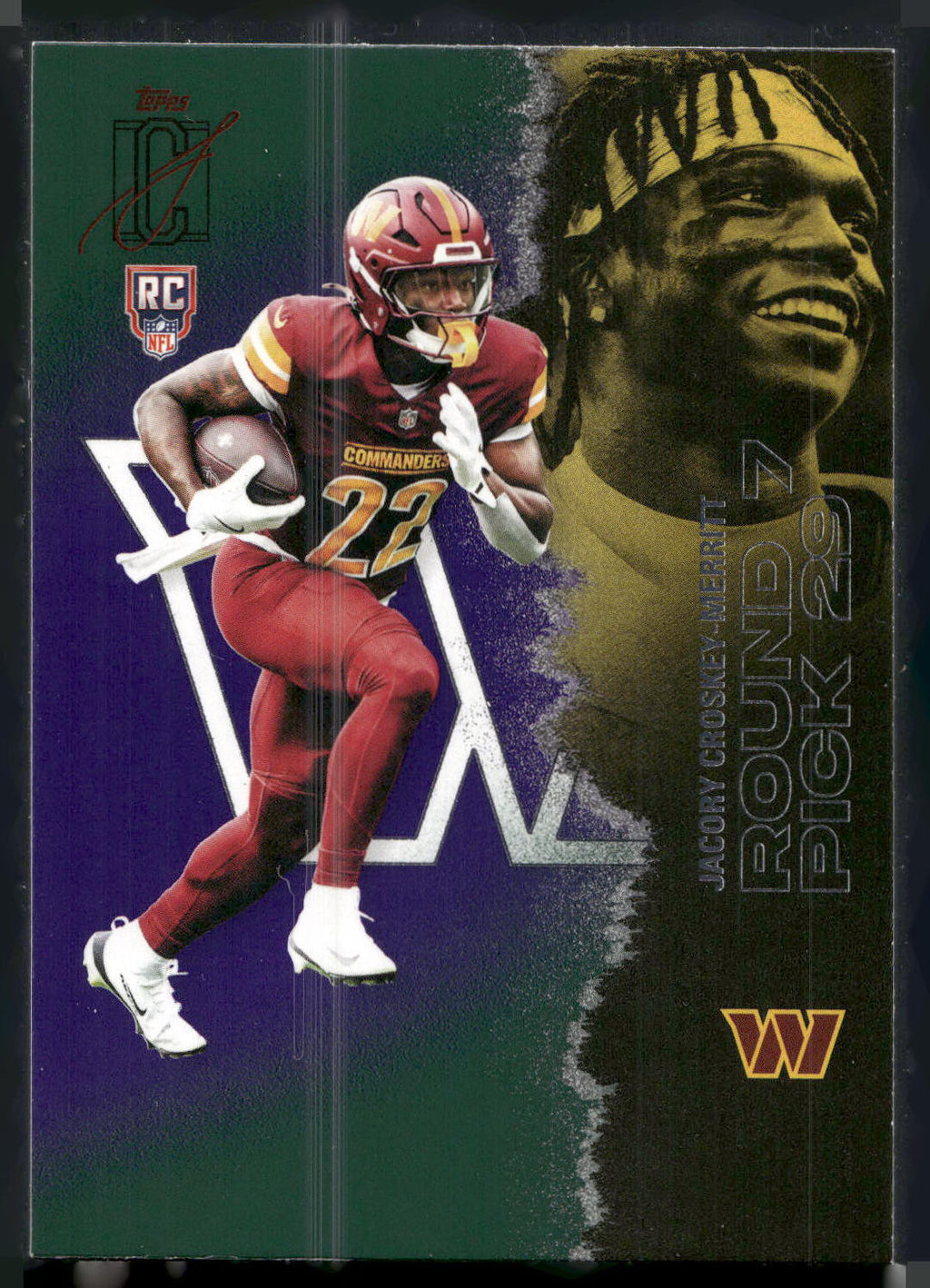 2025 Topps Signature Class #235 Jacory Croskey-Merritt Green & Purple