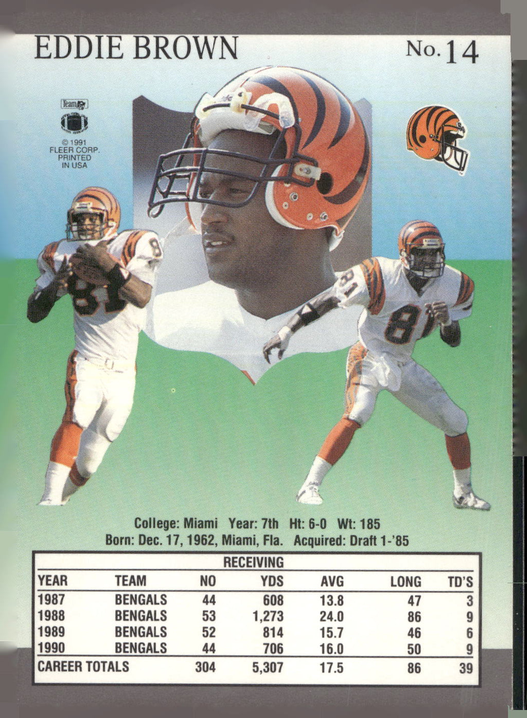 1991 Ultra #14 Eddie Brown