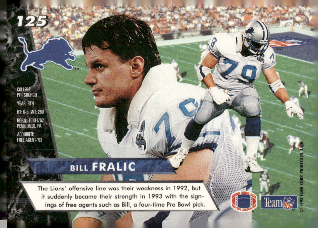 1993 Ultra #125 Bill Fralic