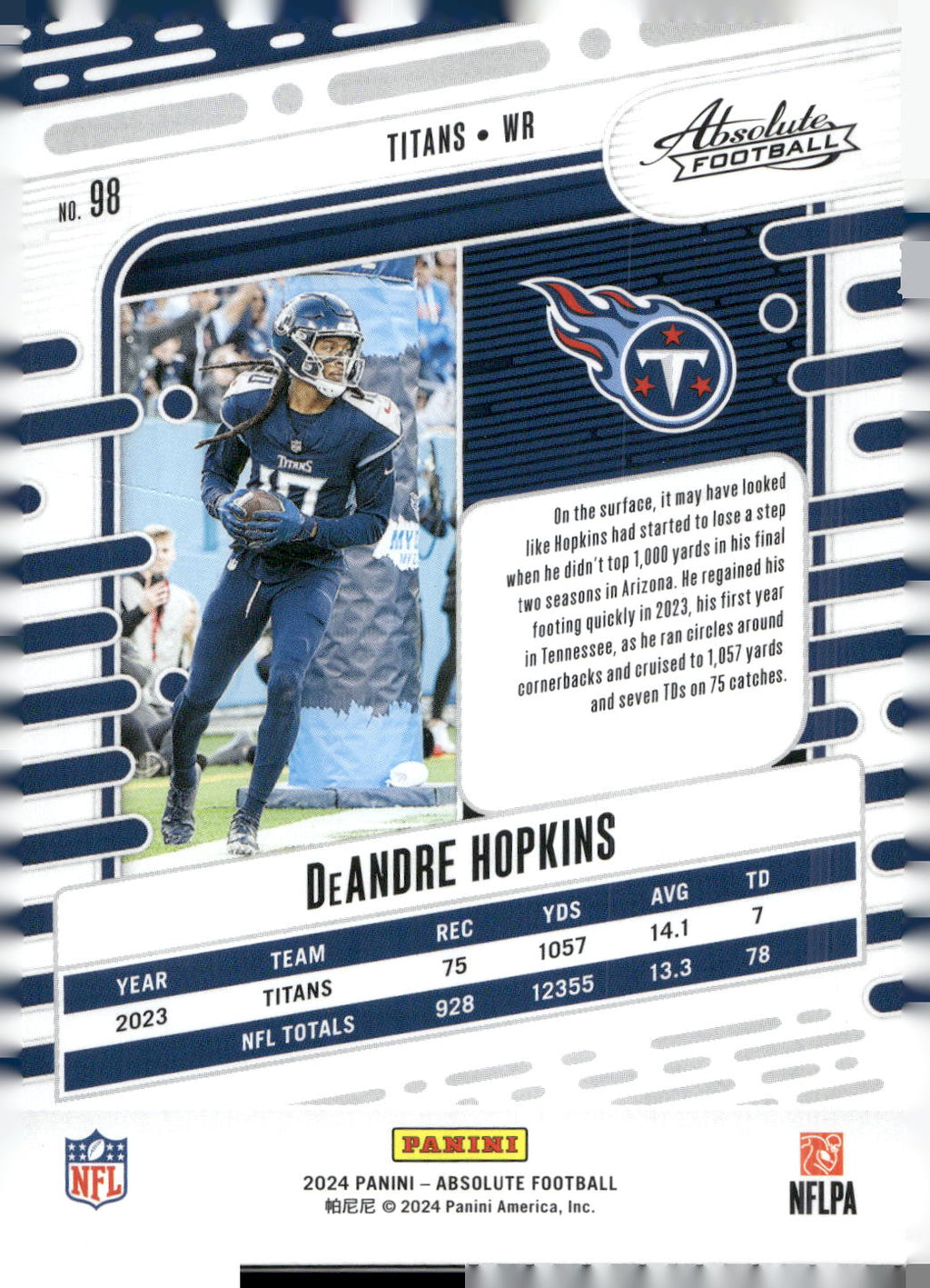 2024 Panini Absolute #98 DeAndre Hopkins Retail