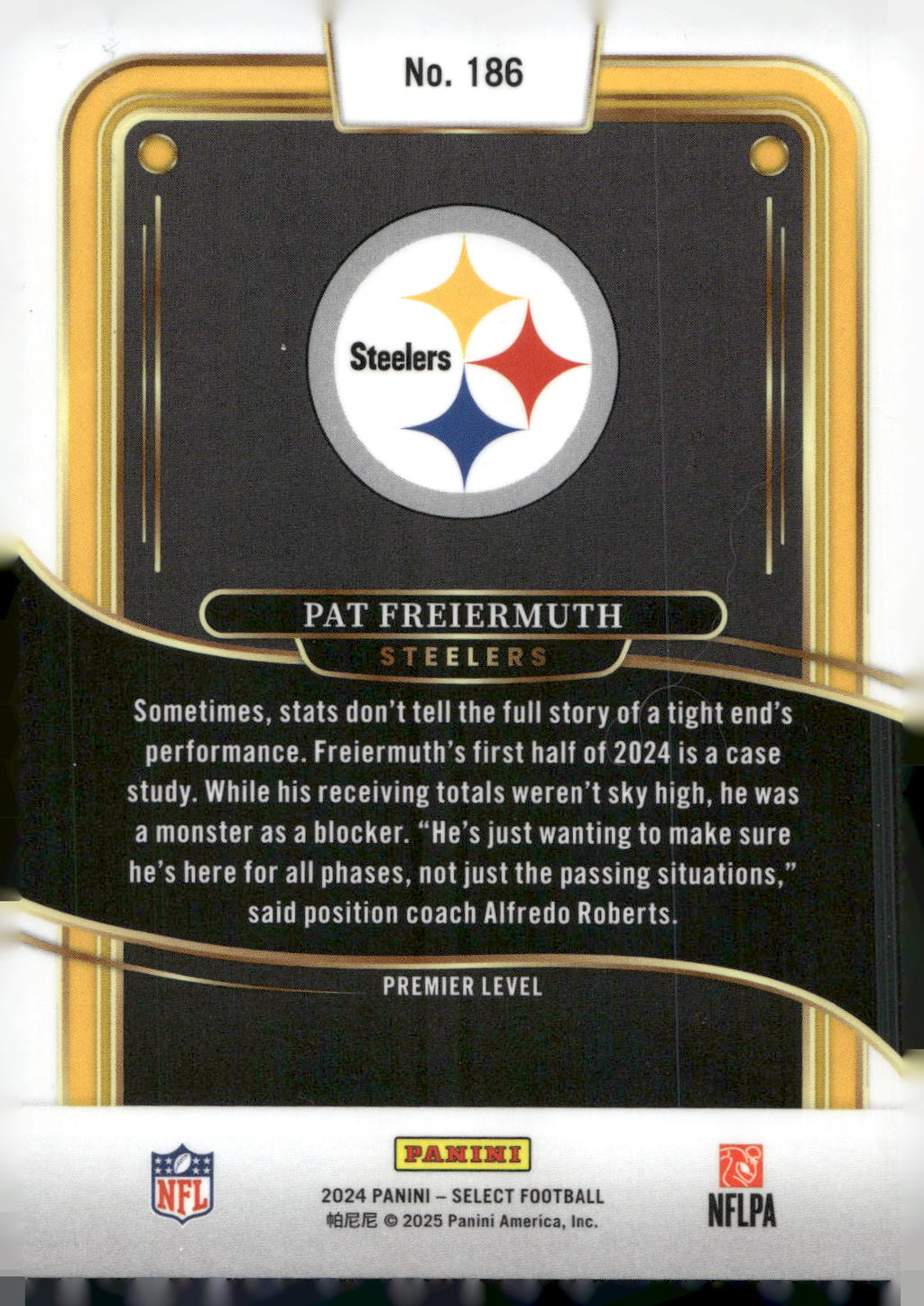 2024 Panini Select #186 Pat Freiermuth