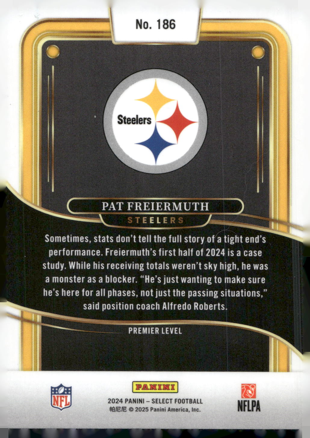 2024 Panini Select #186 Pat Freiermuth