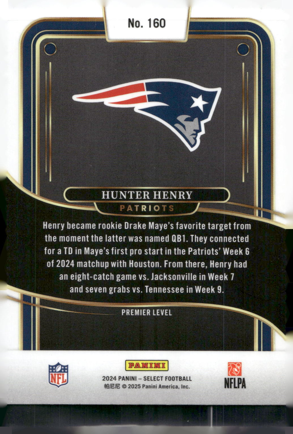 2024 Panini Select #160 Hunter Henry