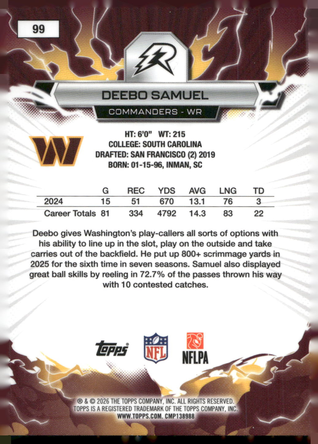 2025 Topps Resurgence #99 Deebo Samuel