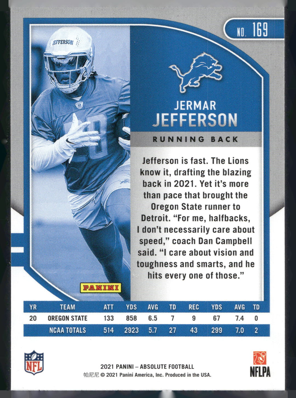 2021 Panini Absolute #169 Jermar Jefferson Retail