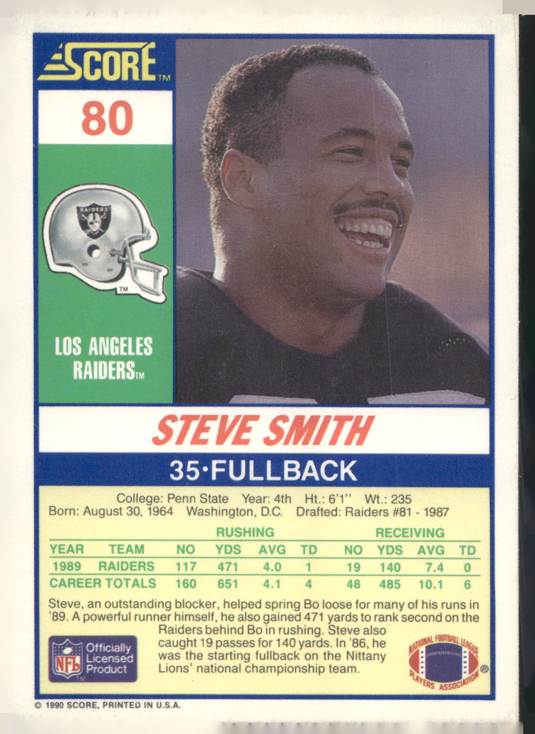 1990 Score #80 Steve Smith