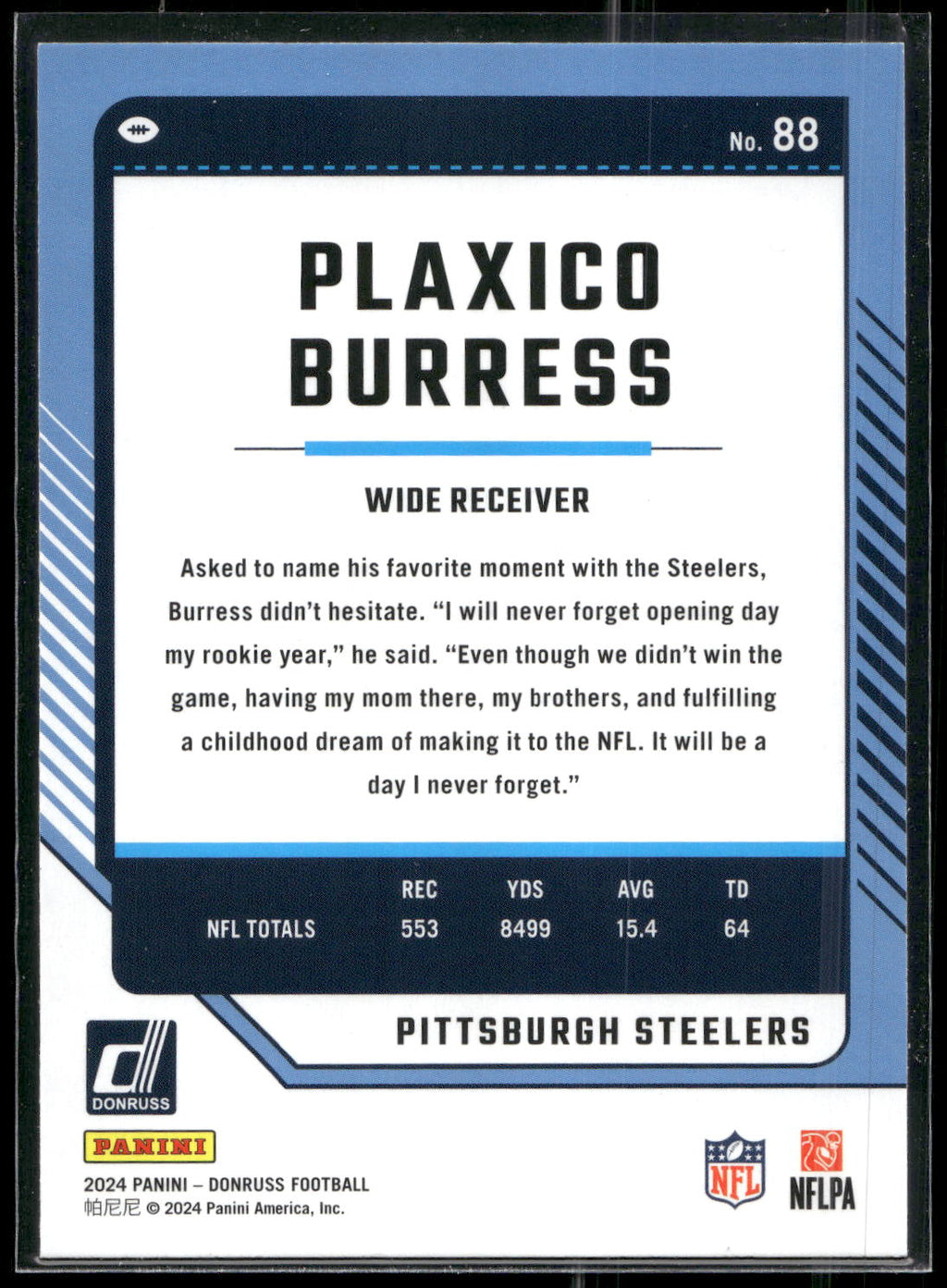 2024 Donruss #88 Plaxico Burress