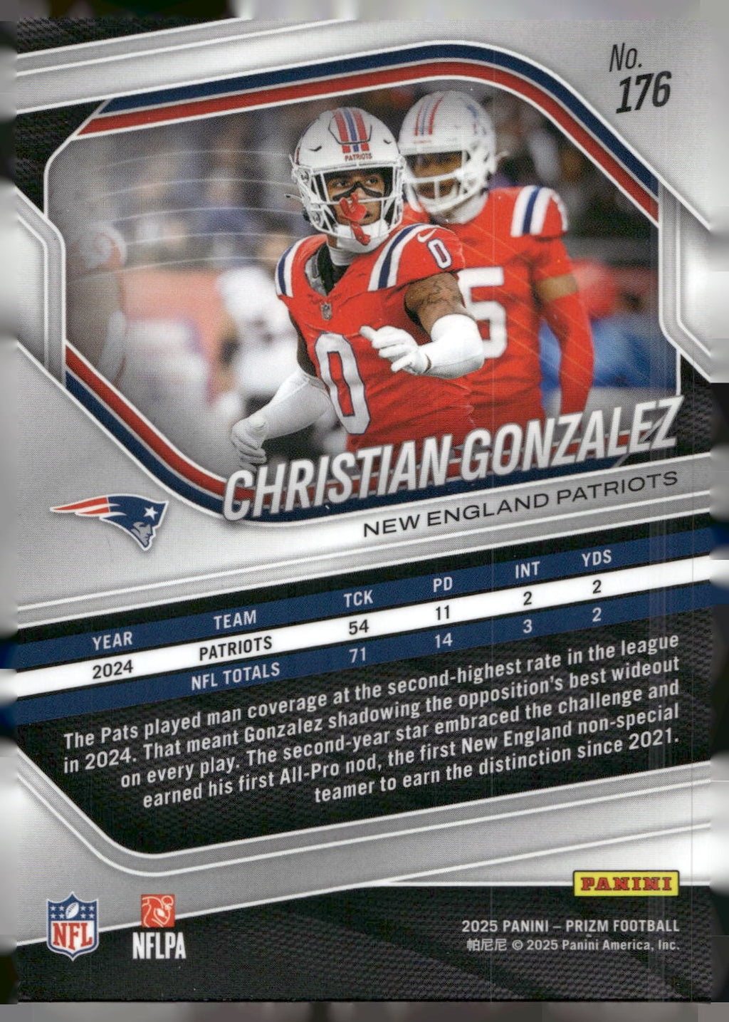 2025 Panini Prizm #176 Christian Gonzalez