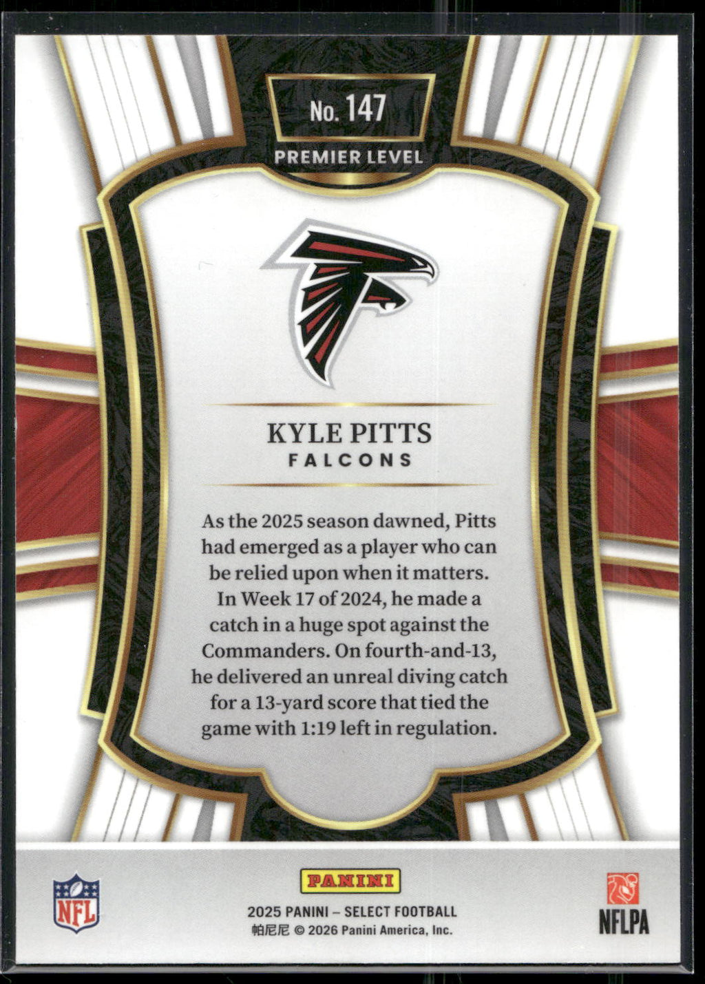 2025 Panini Select #147 Kyle Pitts