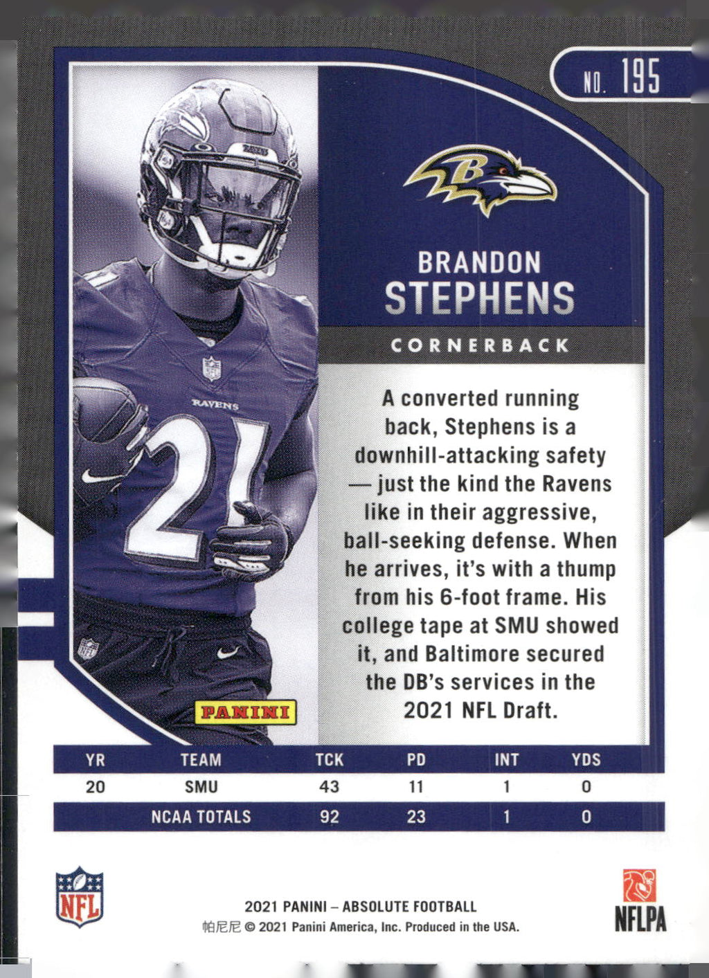 2021 Panini Absolute #195 Brandon Stephens Retail