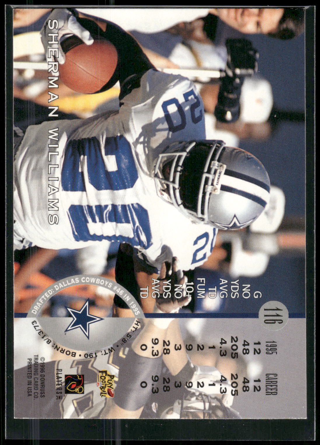 1996 Leaf #116 Sherman Williams