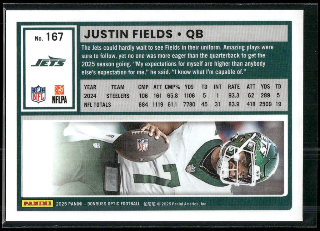 2025 Donruss Optic #167 Justin Fields