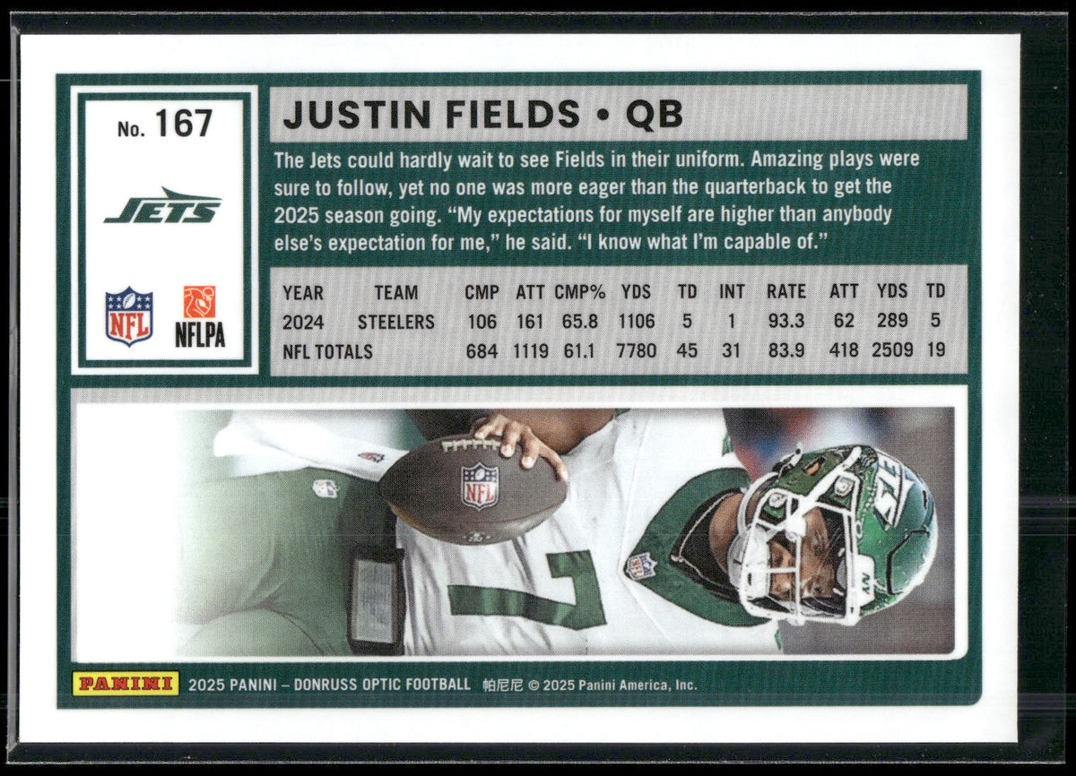 2025 Donruss Optic #167 Justin Fields