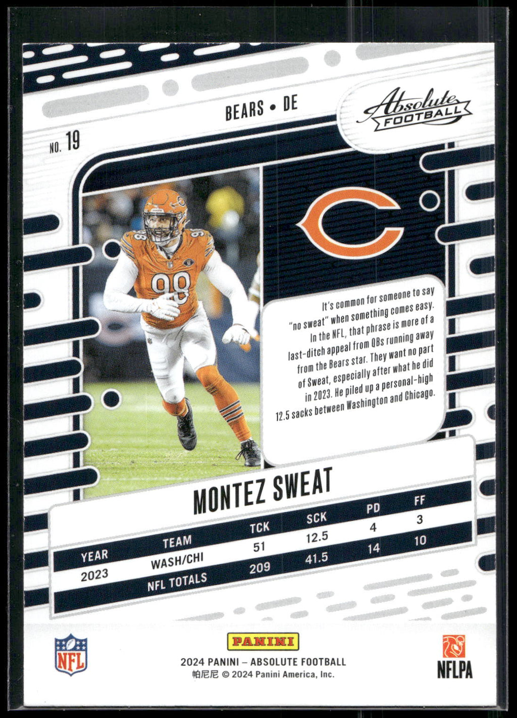 2024 Panini Absolute #19 Montez Sweat Retail