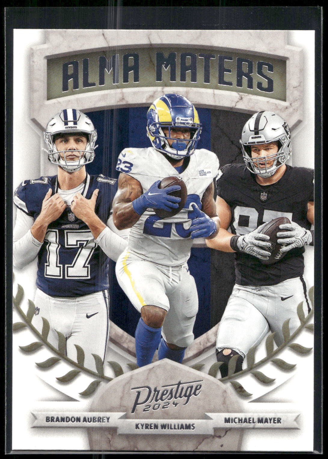 2024 Panini Prestige #7 Brandon Aubrey / Kyren Williams / Michael Mayer