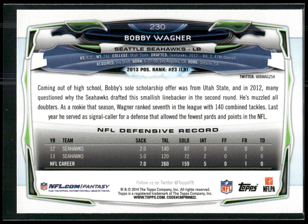 2014 Topps #230 Bobby Wagner