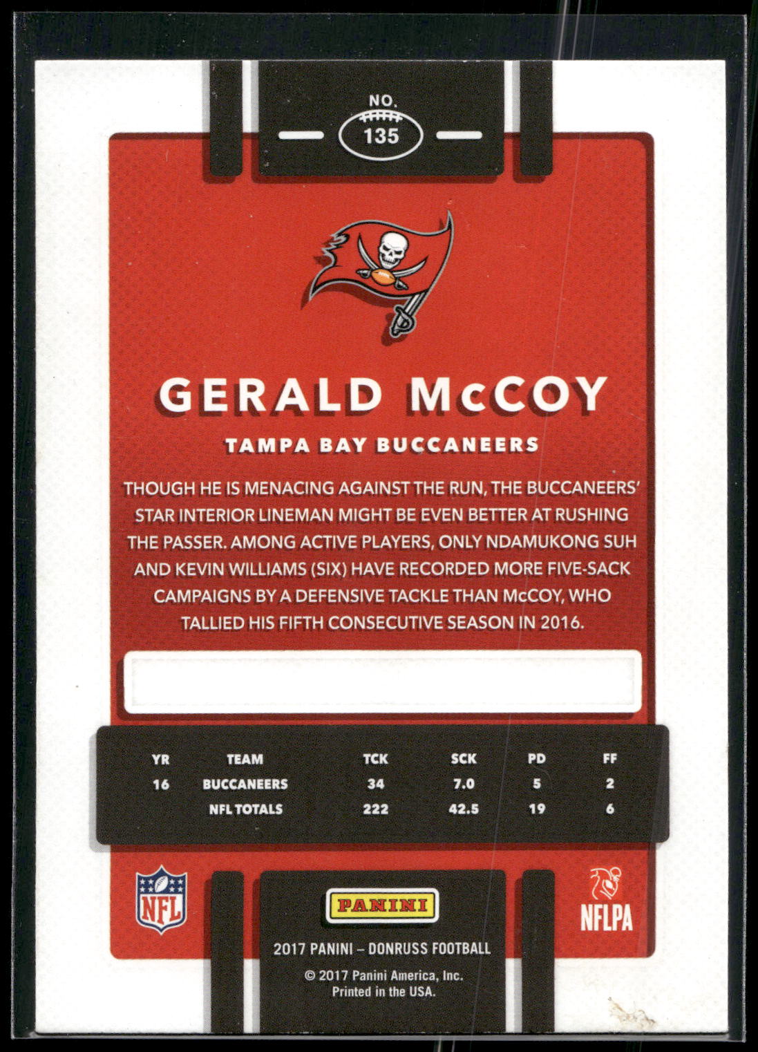 2015 Donruss #135 Gerald McCoy