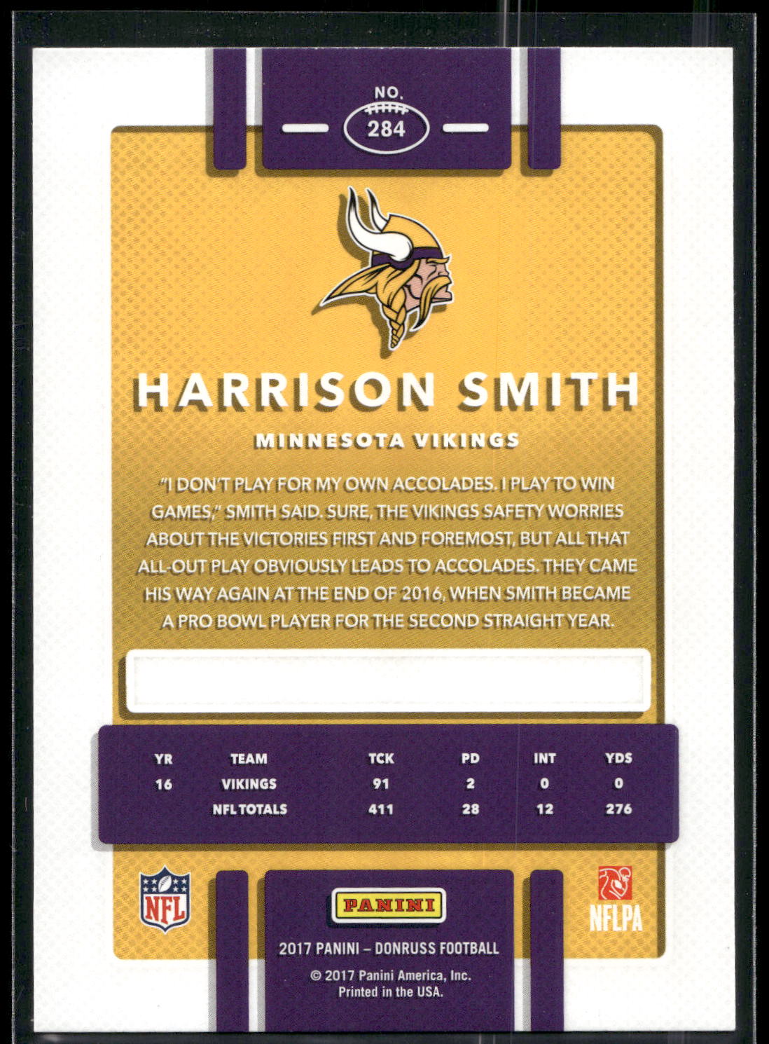 2017 Donruss #284 Harrison Smith