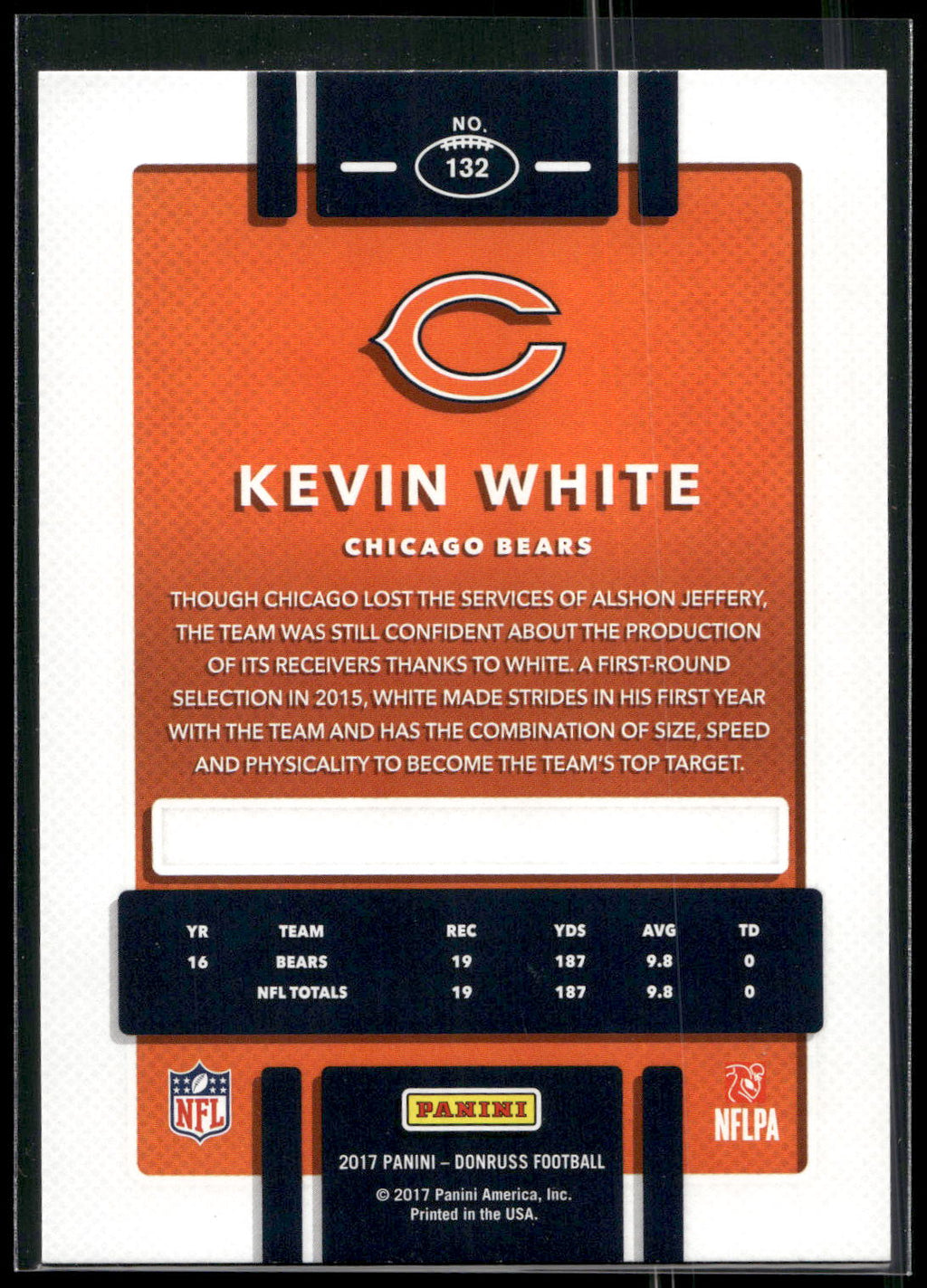 2017 Donruss #132 Kevin White