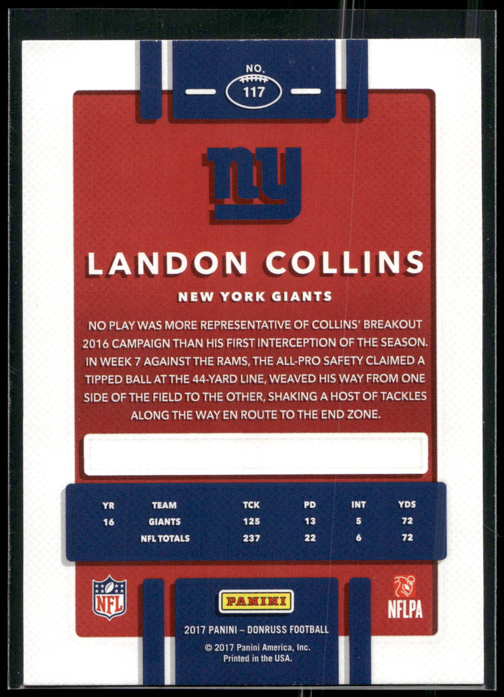 2017 Donruss #117 Landon Collins