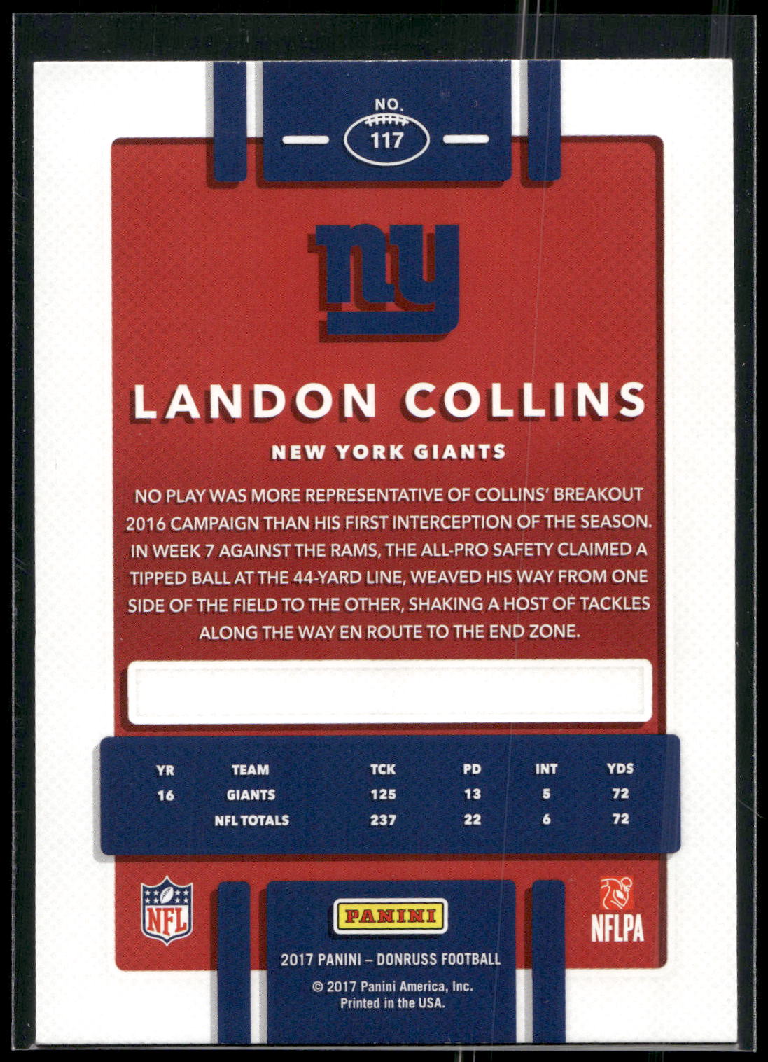 2017 Donruss #117 Landon Collins
