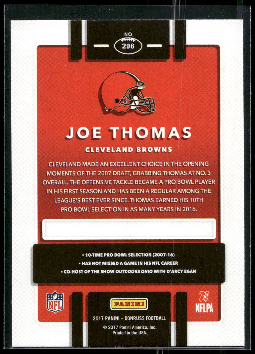 2017 Donruss #298 Joe Thomas