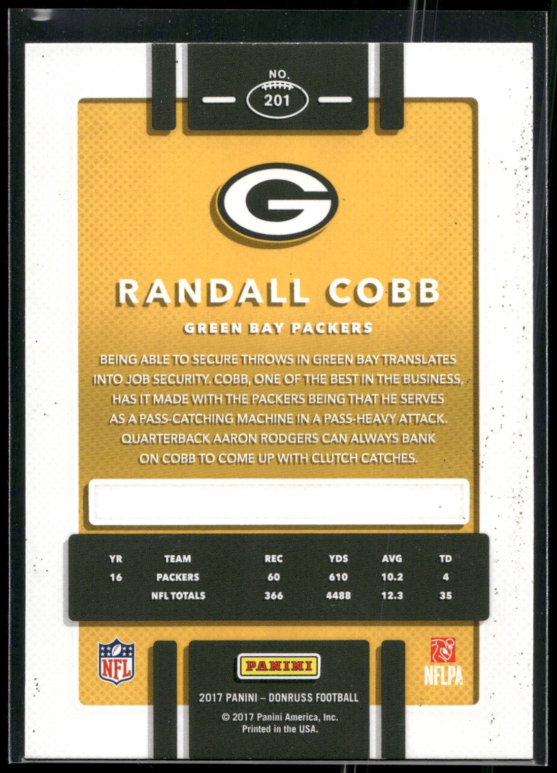2017 Donruss #201 Randall Cobb