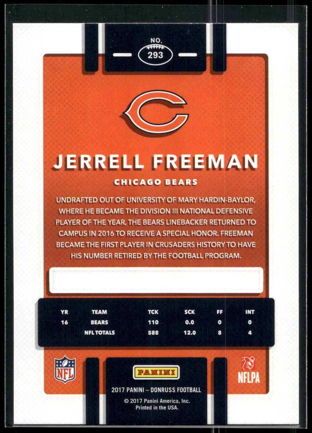 2017 Donruss #293 Jerrell Freeman